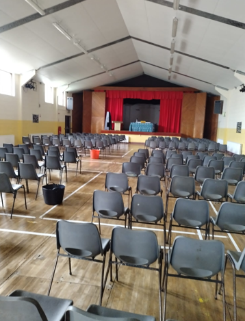 Main hall, set for an audience before the refurbishment