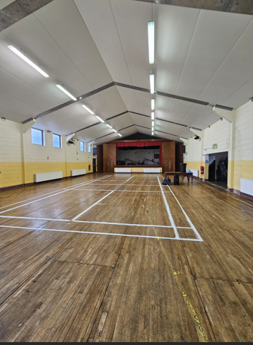 Main hall floor before the refurbishment