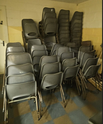 Chair storage before the refurbishment
